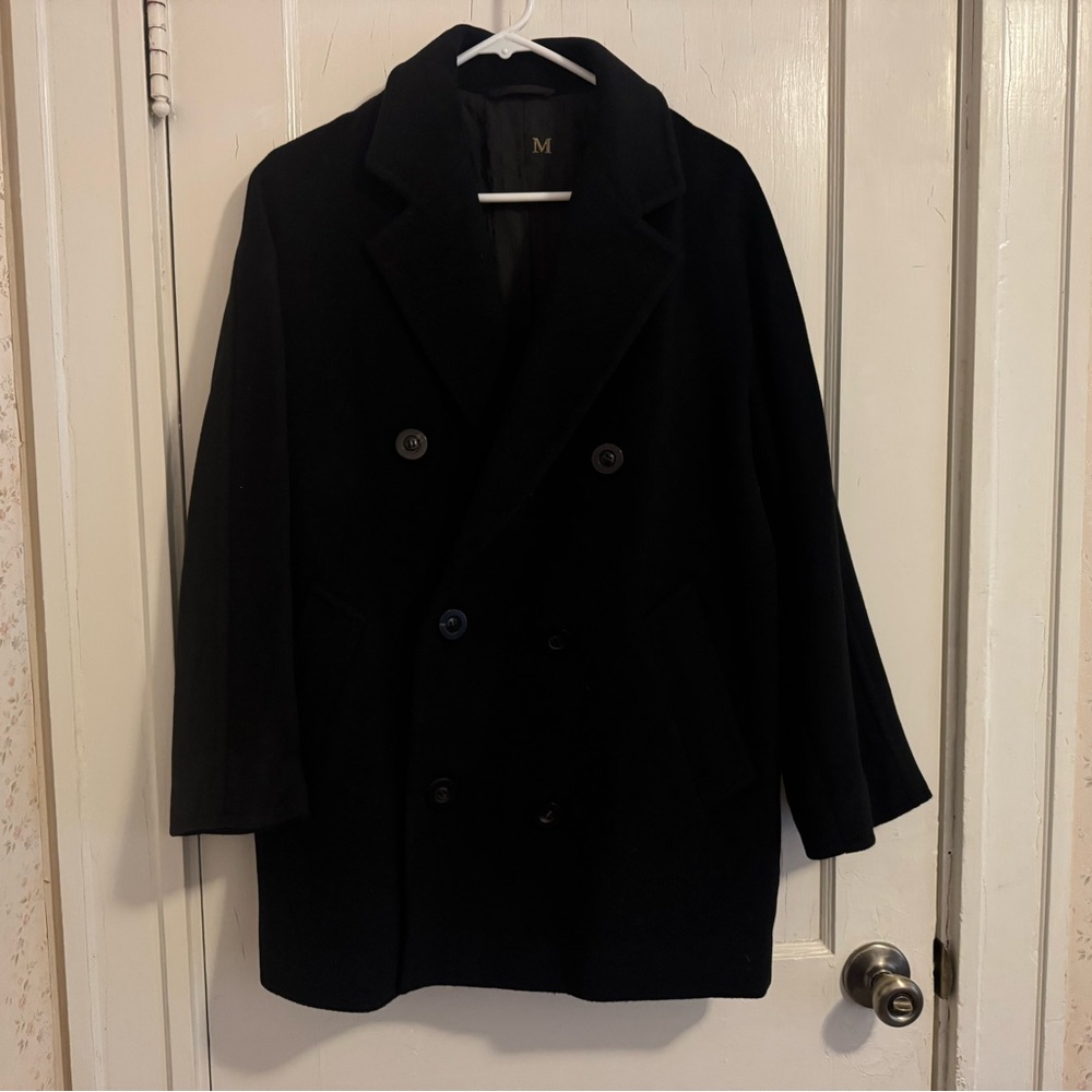 Black women wool coat 90%wool 10%cashmere